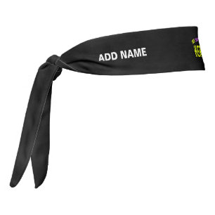 STYLISH MODERN CUSTOMIZABLE BLACK VERIFIED BRANDED TIE HEADBAND