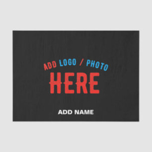 STYLISH MODERN CUSTOMIZABLE BLACK VERIFIED BRANDED TISSUE PAPER