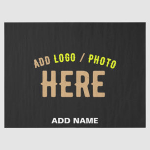 STYLISH MODERN CUSTOMIZABLE BLACK VERIFIED BRANDED TISSUE PAPER