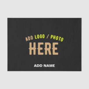 STYLISH MODERN CUSTOMIZABLE BLACK VERIFIED BRANDED TISSUE PAPER