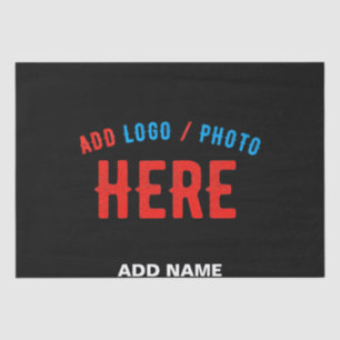 STYLISH MODERN CUSTOMIZABLE BLACK VERIFIED BRANDED TISSUE PAPER