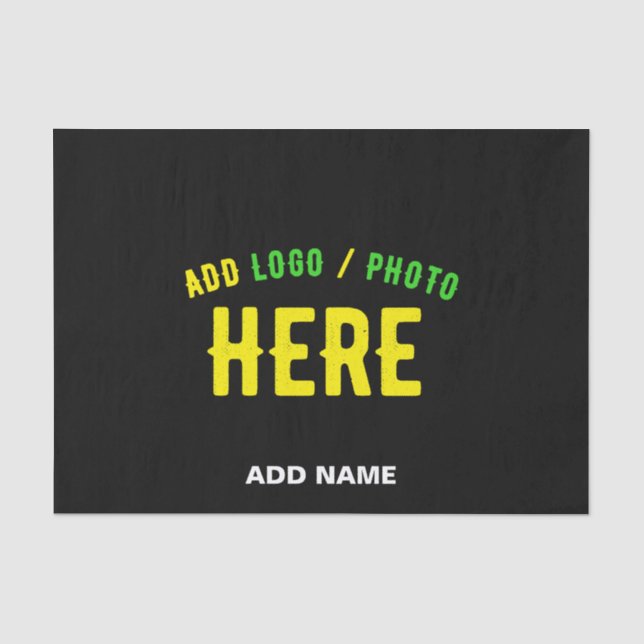 STYLISH MODERN CUSTOMIZABLE BLACK VERIFIED BRANDED TISSUE PAPER (Front)