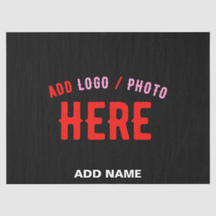 STYLISH MODERN CUSTOMIZABLE BLACK VERIFIED BRANDED TISSUE PAPER
