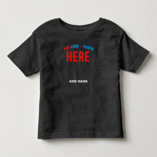 STYLISH MODERN CUSTOMIZABLE BLACK VERIFIED BRANDED TODDLER T-SHIRT