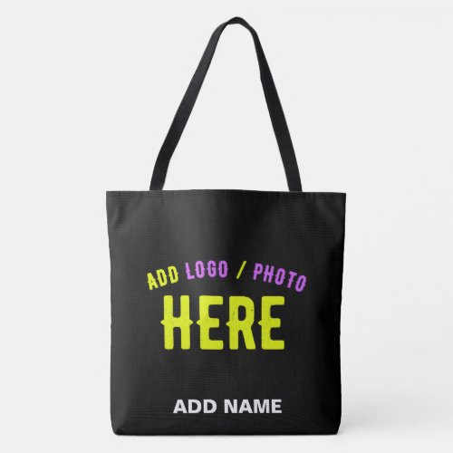 STYLISH MODERN CUSTOMIZABLE BLACK VERIFIED BRANDED TOTE BAG