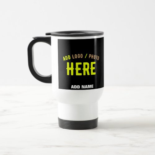 STYLISH MODERN CUSTOMIZABLE BLACK VERIFIED BRANDED TRAVEL MUG