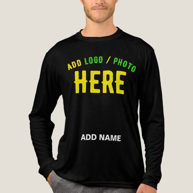 STYLISH MODERN CUSTOMIZABLE BLACK VERIFIED BRANDED Tri-Blend SHIRT (Front)