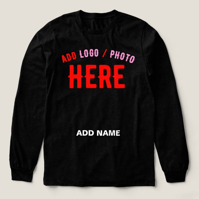 STYLISH MODERN CUSTOMIZABLE BLACK VERIFIED BRANDED Tri-Blend SHIRT (Design Front)