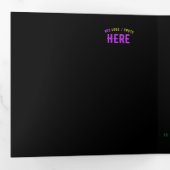 STYLISH MODERN CUSTOMIZABLE BLACK VERIFIED BRANDED Tri-Fold CARD (Inside First)