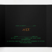 STYLISH MODERN CUSTOMIZABLE BLACK VERIFIED BRANDED Tri-Fold CARD (Inside Middle)