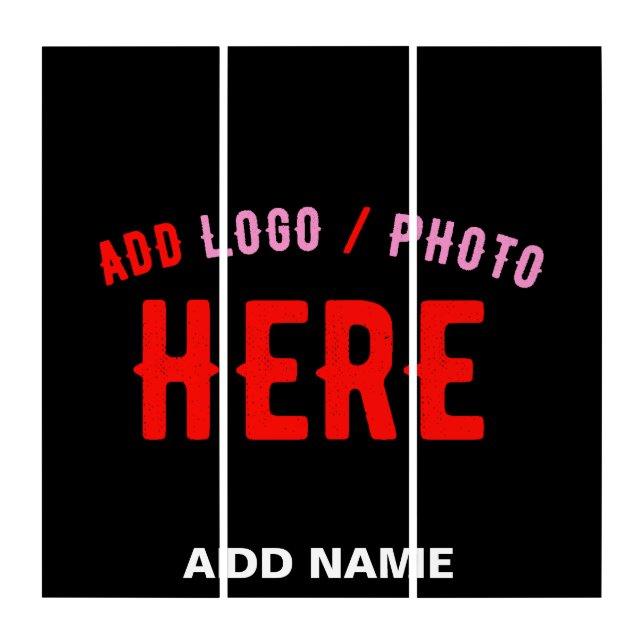 STYLISH MODERN CUSTOMIZABLE BLACK VERIFIED BRANDED TRIPTYCH (Front)