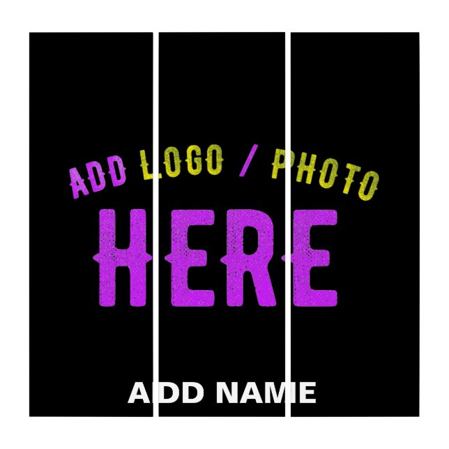STYLISH MODERN CUSTOMIZABLE BLACK VERIFIED BRANDED TRIPTYCH (Front)