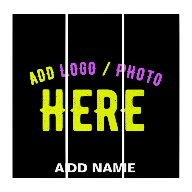 STYLISH MODERN CUSTOMIZABLE BLACK VERIFIED BRANDED TRIPTYCH (Front)