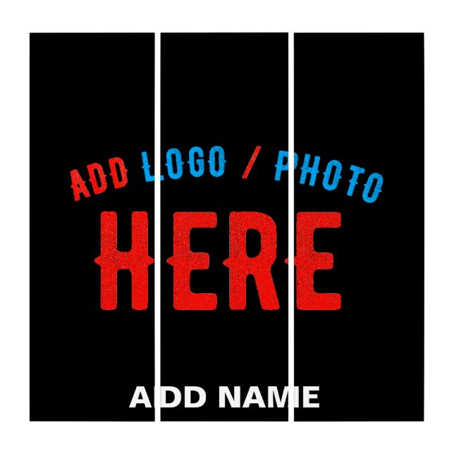 STYLISH MODERN CUSTOMIZABLE BLACK VERIFIED BRANDED TRIPTYCH (Front)