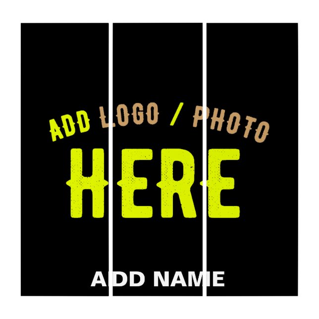 STYLISH MODERN CUSTOMIZABLE BLACK VERIFIED BRANDED TRIPTYCH (Front)
