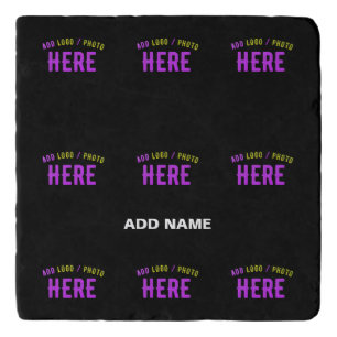 STYLISH MODERN CUSTOMIZABLE BLACK VERIFIED BRANDED TRIVET