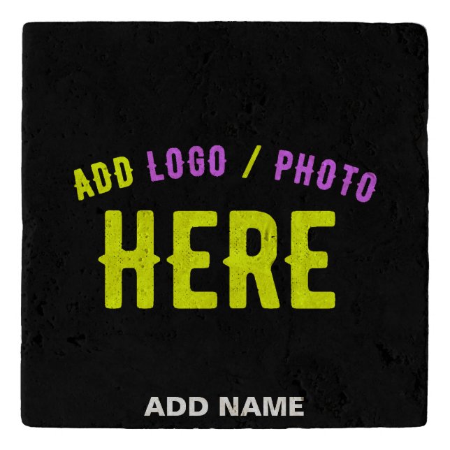 STYLISH MODERN CUSTOMIZABLE BLACK VERIFIED BRANDED TRIVET (Front)