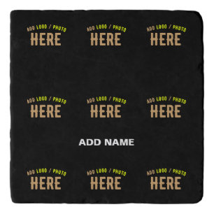 STYLISH MODERN CUSTOMIZABLE BLACK VERIFIED BRANDED TRIVET