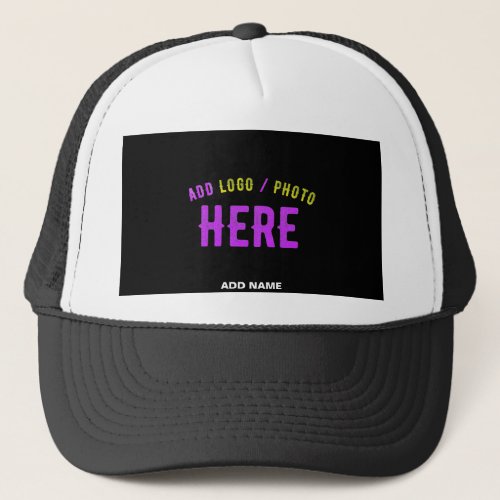 STYLISH MODERN CUSTOMIZABLE BLACK VERIFIED BRANDED TRUCKER HAT