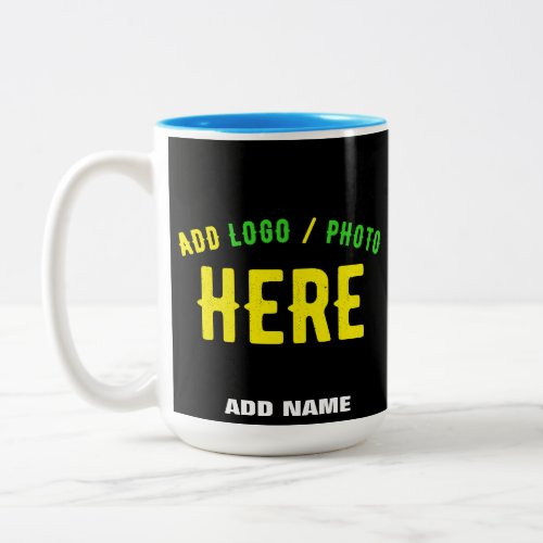 STYLISH MODERN CUSTOMIZABLE BLACK VERIFIED BRANDED Two_Tone COFFEE MUG