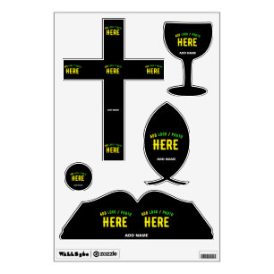 STYLISH MODERN CUSTOMIZABLE BLACK VERIFIED BRANDED WALL DECAL