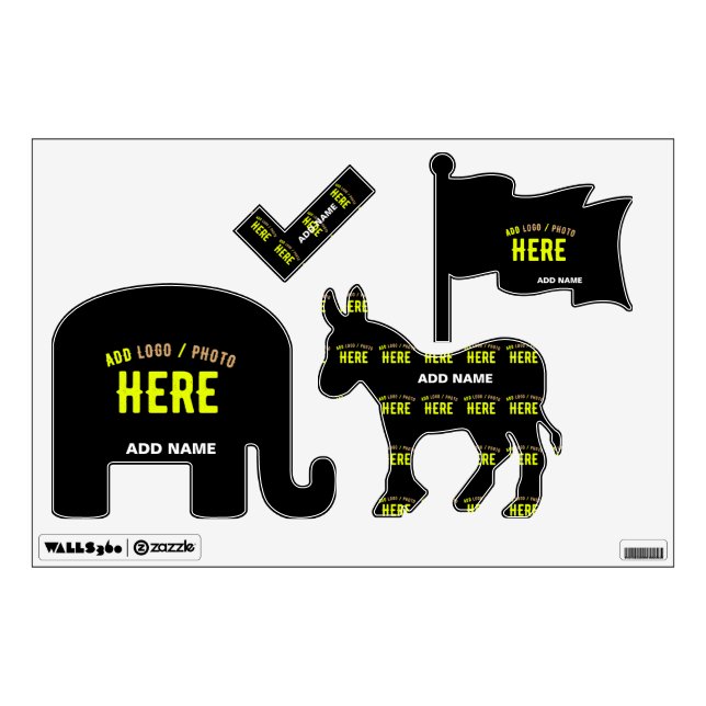 STYLISH MODERN CUSTOMIZABLE BLACK VERIFIED BRANDED WALL DECAL (Front)