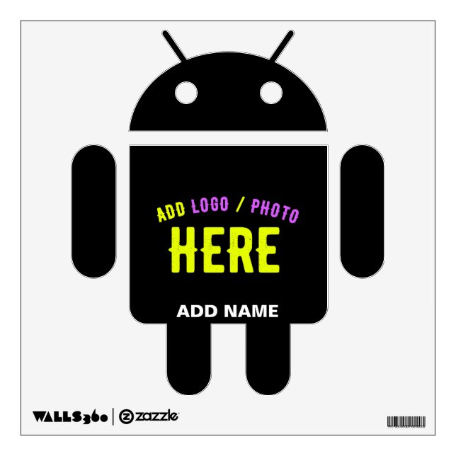 STYLISH MODERN CUSTOMIZABLE BLACK VERIFIED BRANDED WALL DECAL (Front)