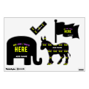 STYLISH MODERN CUSTOMIZABLE BLACK VERIFIED BRANDED WALL DECAL