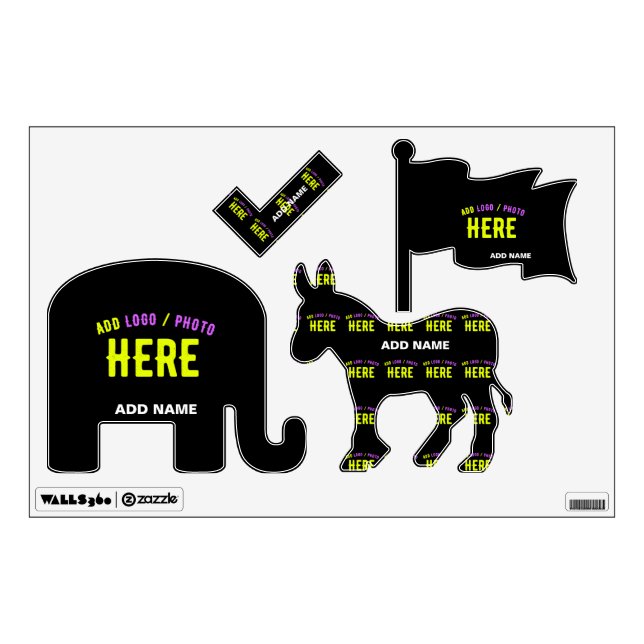 STYLISH MODERN CUSTOMIZABLE BLACK VERIFIED BRANDED WALL DECAL (Front)