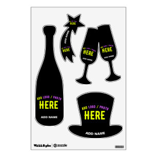 STYLISH MODERN CUSTOMIZABLE BLACK VERIFIED BRANDED WALL DECAL