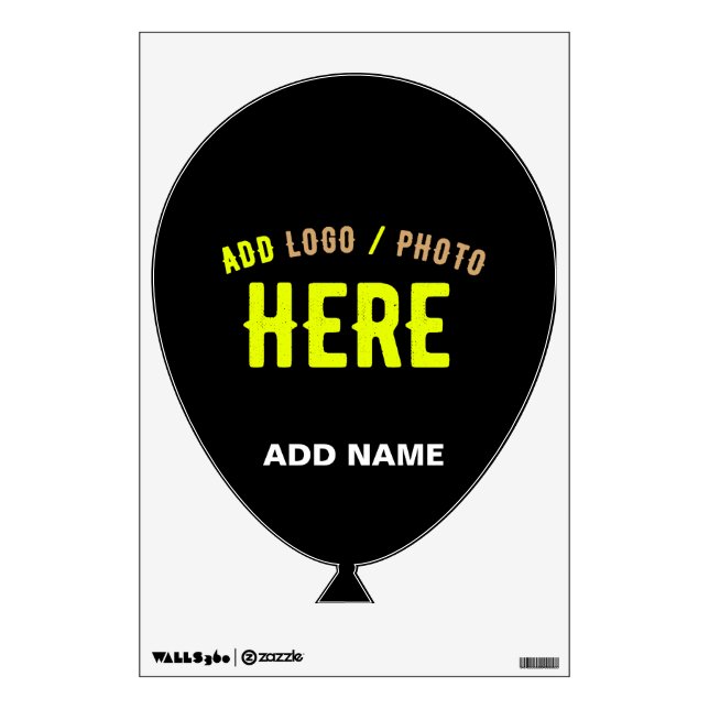 STYLISH MODERN CUSTOMIZABLE BLACK VERIFIED BRANDED WALL DECAL (Front)