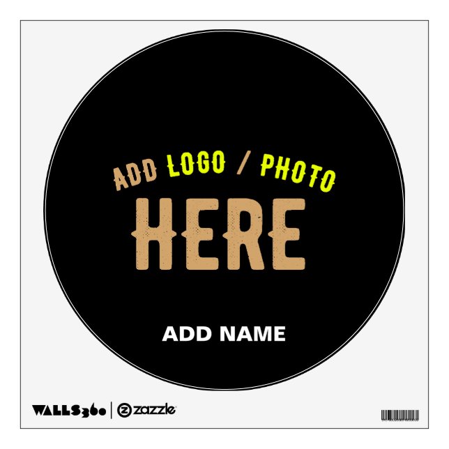 STYLISH MODERN CUSTOMIZABLE BLACK VERIFIED BRANDED WALL DECAL (Front)
