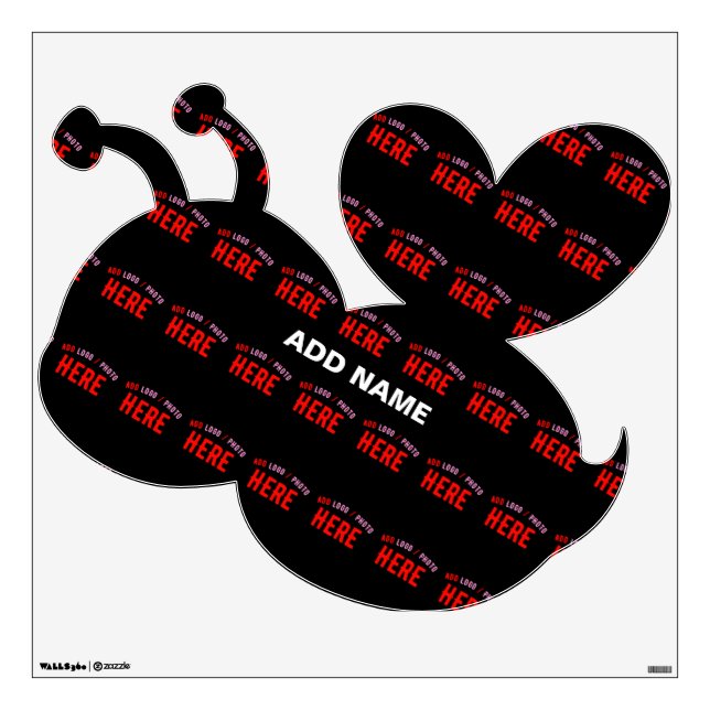 STYLISH MODERN CUSTOMIZABLE BLACK VERIFIED BRANDED WALL DECAL (Front)