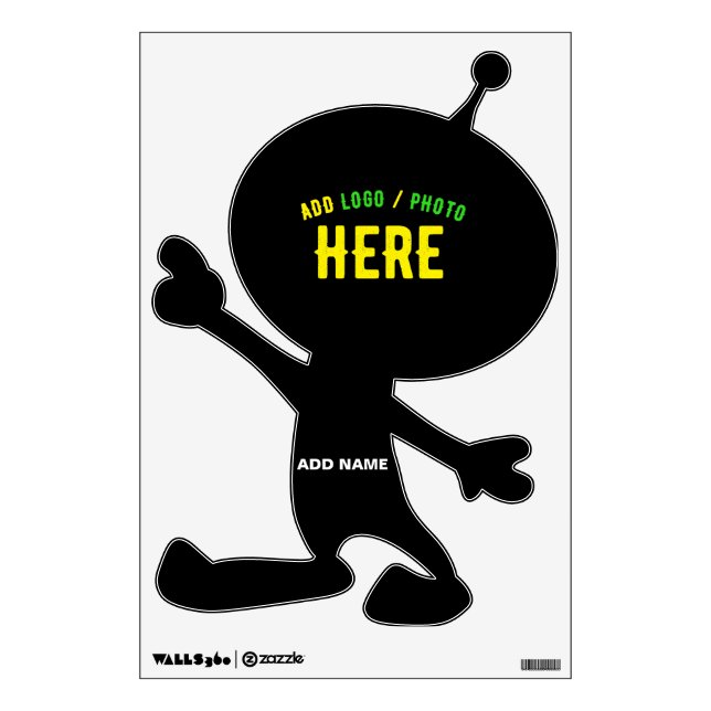 STYLISH MODERN CUSTOMIZABLE BLACK VERIFIED BRANDED WALL DECAL (Front)