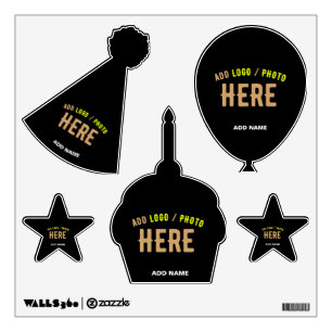 STYLISH MODERN CUSTOMIZABLE BLACK VERIFIED BRANDED WALL DECAL