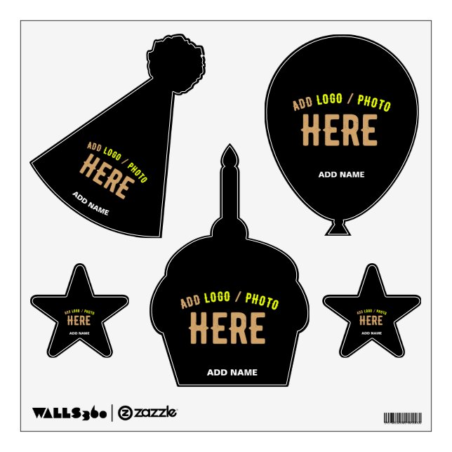 STYLISH MODERN CUSTOMIZABLE BLACK VERIFIED BRANDED WALL DECAL (Front)