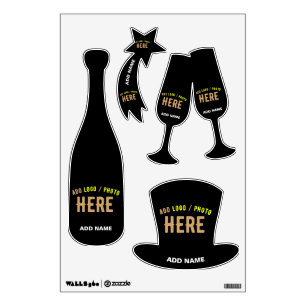 STYLISH MODERN CUSTOMIZABLE BLACK VERIFIED BRANDED WALL DECAL