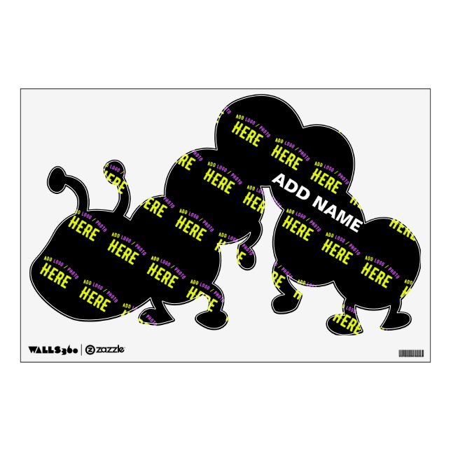 STYLISH MODERN CUSTOMIZABLE BLACK VERIFIED BRANDED WALL DECAL (Front)