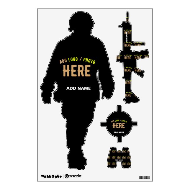 STYLISH MODERN CUSTOMIZABLE BLACK VERIFIED BRANDED WALL DECAL (Front)