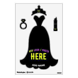 STYLISH MODERN CUSTOMIZABLE BLACK VERIFIED BRANDED WALL DECAL