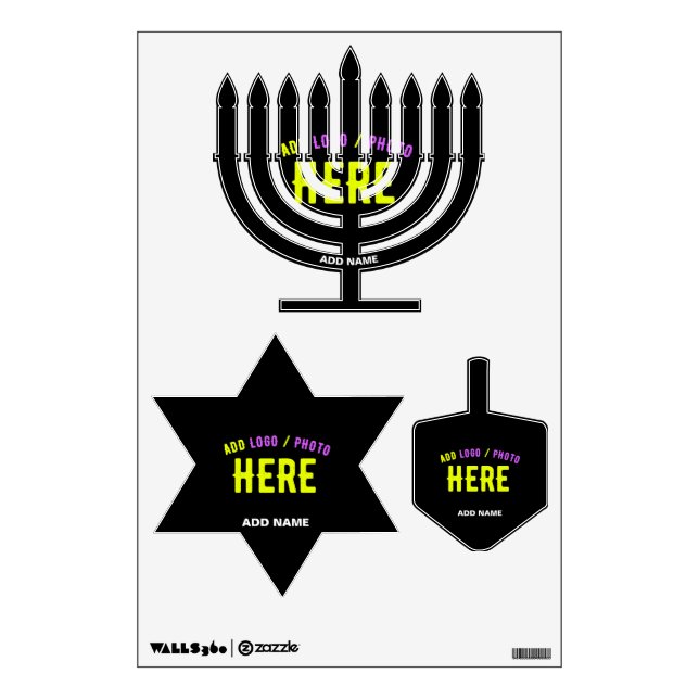 STYLISH MODERN CUSTOMIZABLE BLACK VERIFIED BRANDED WALL DECAL (Front)