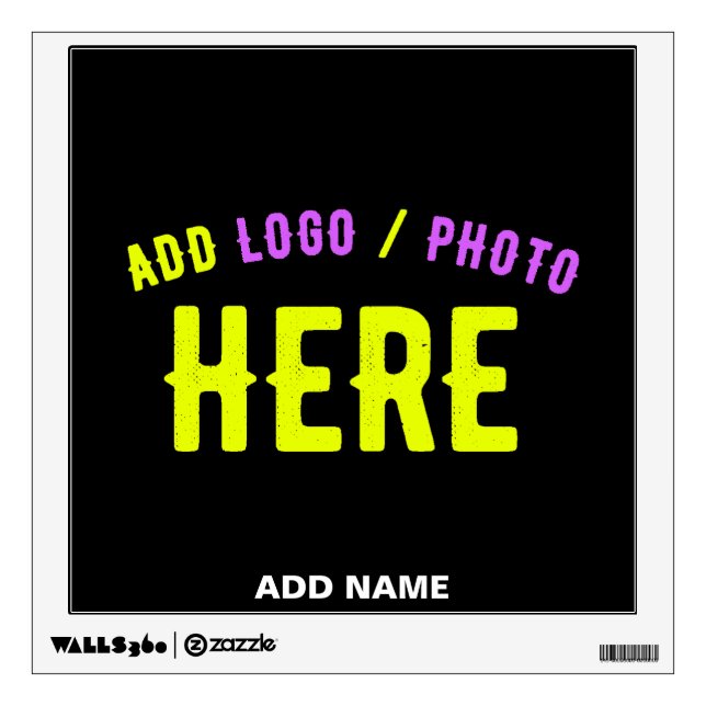STYLISH MODERN CUSTOMIZABLE BLACK VERIFIED BRANDED WALL DECAL (Front)