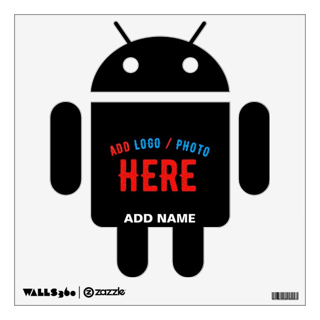 STYLISH MODERN CUSTOMIZABLE BLACK VERIFIED BRANDED WALL DECAL (Front)