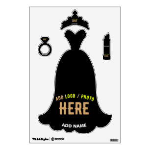 STYLISH MODERN CUSTOMIZABLE BLACK VERIFIED BRANDED WALL DECAL
