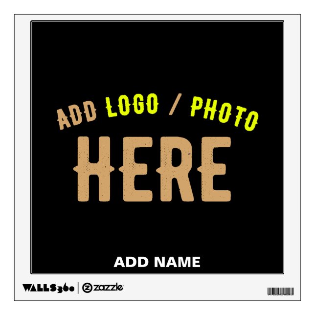 STYLISH MODERN CUSTOMIZABLE BLACK VERIFIED BRANDED WALL DECAL (Front)