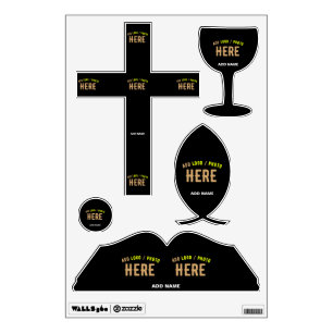 STYLISH MODERN CUSTOMIZABLE BLACK VERIFIED BRANDED WALL DECAL