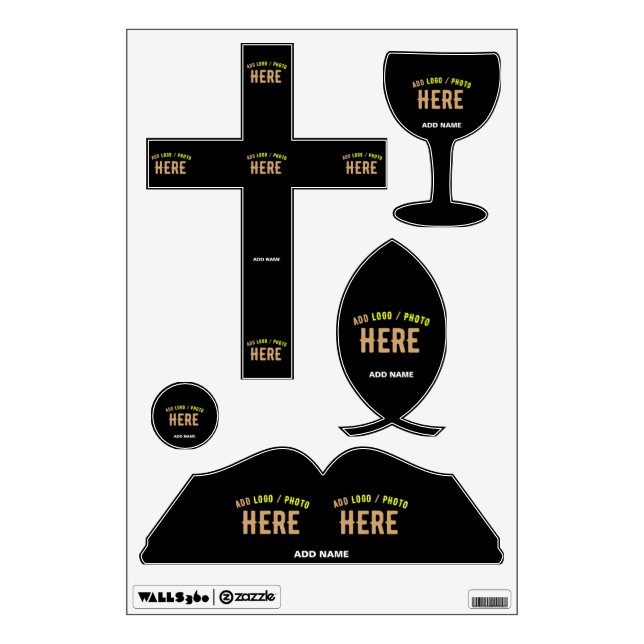 STYLISH MODERN CUSTOMIZABLE BLACK VERIFIED BRANDED WALL DECAL (Front)