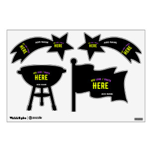 STYLISH MODERN CUSTOMIZABLE BLACK VERIFIED BRANDED WALL DECAL