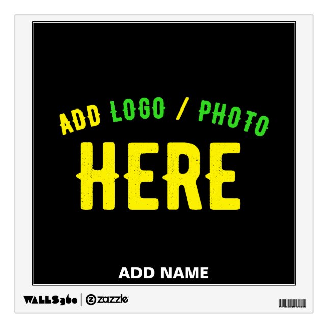 STYLISH MODERN CUSTOMIZABLE BLACK VERIFIED BRANDED WALL DECAL (Front)