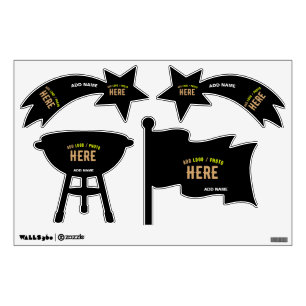 STYLISH MODERN CUSTOMIZABLE BLACK VERIFIED BRANDED WALL DECAL